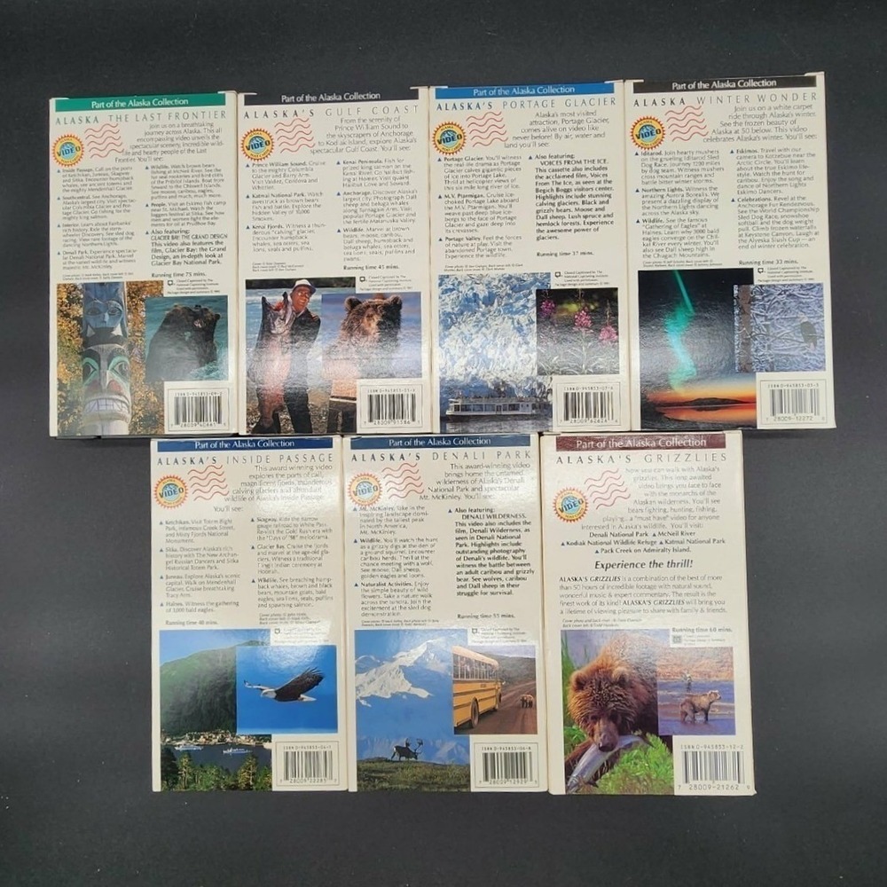 Alaska Video Postcards VHS Set Documentary Nature Wildlife 7 Tape Lot - Picture 3 of 3